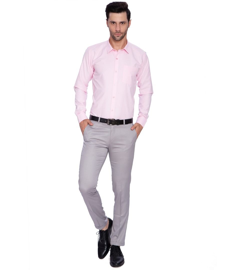 Authenzaa Men Ankle Fit Trouser FR-FT0007, Grey