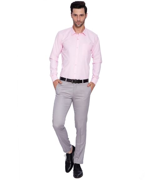 Authenzaa Men Ankle Fit Trouser FR-FT0007, Grey