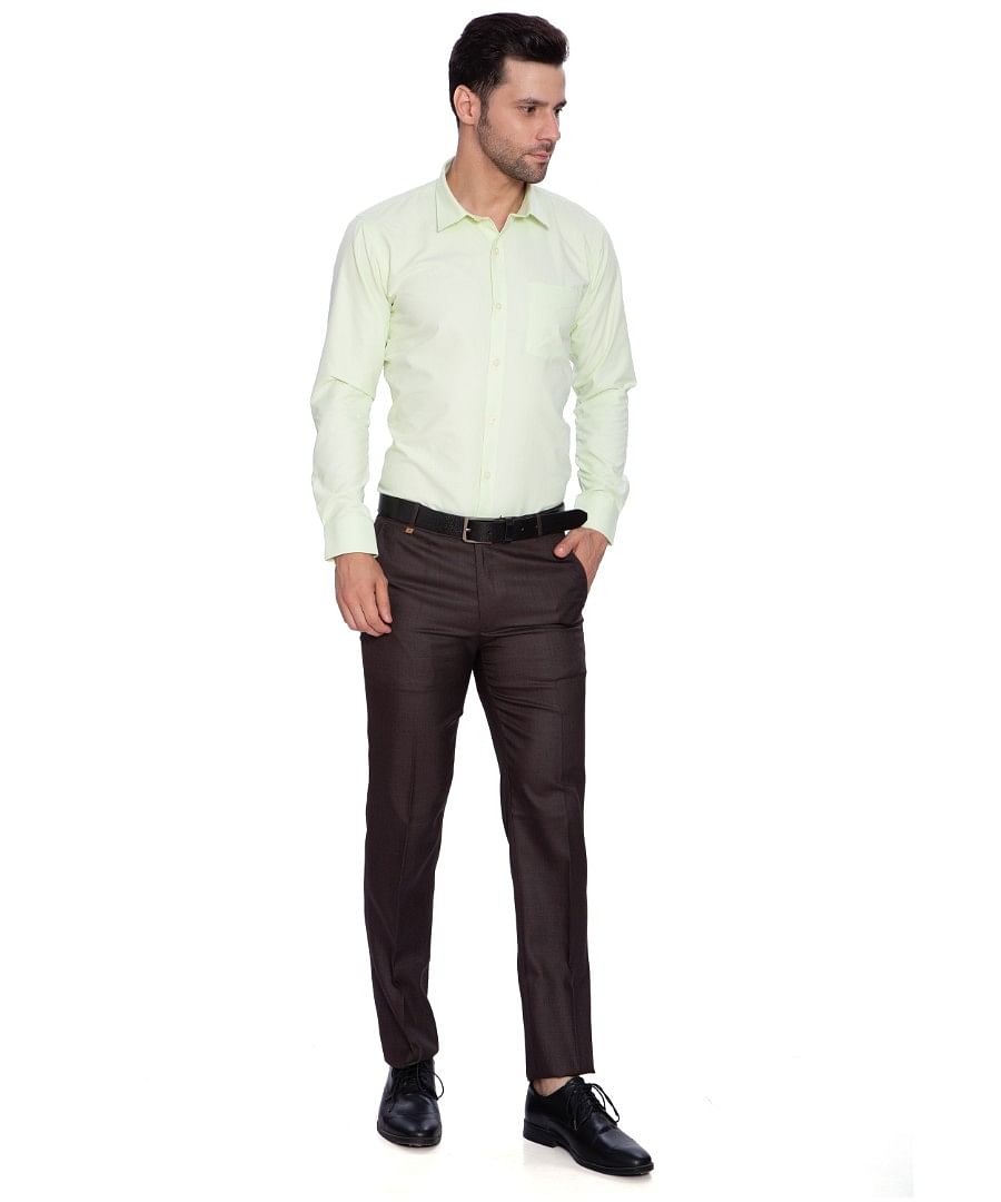Authenzaa Men Formal Trouser FT-0026, Brown