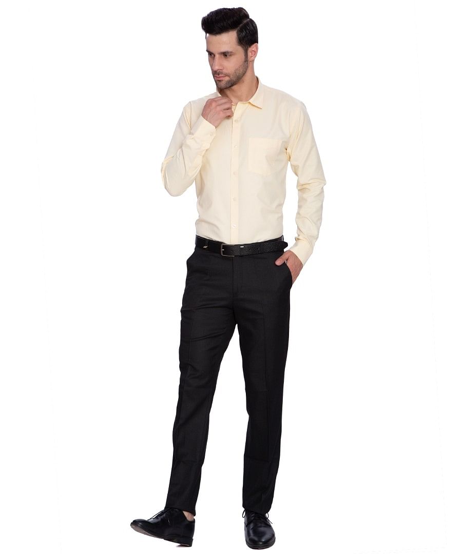 Authenzaa Men Formal Trouser FR-FT0015, Black