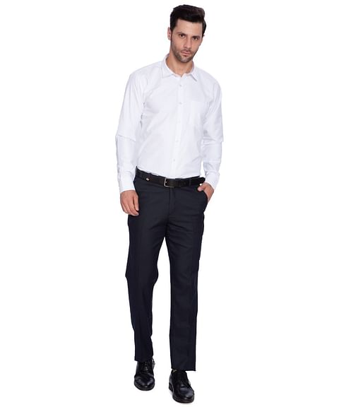 Authenzaa Men Formal Trouser FR-FT0015, Navy