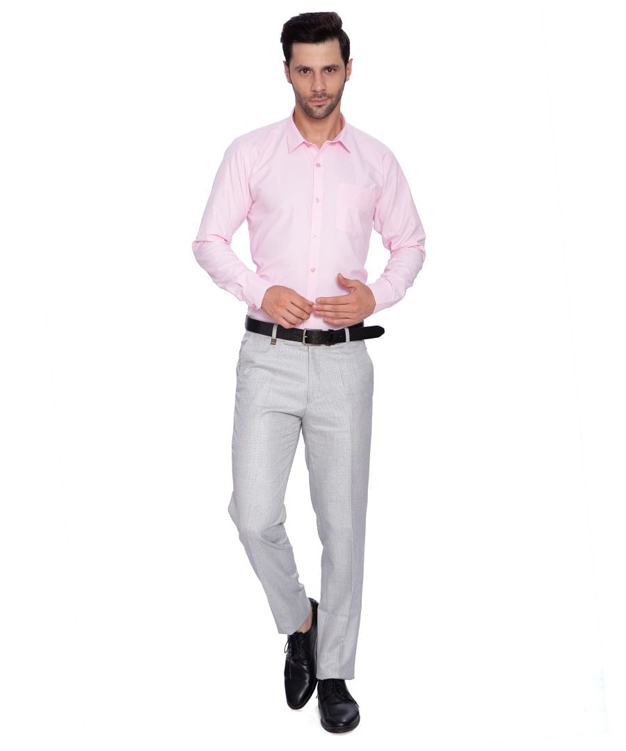 Authenzaa Men Formal Trouser FR-FT0033, Grey