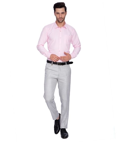 Authenzaa Men Formal Trouser FR-FT0033, Grey