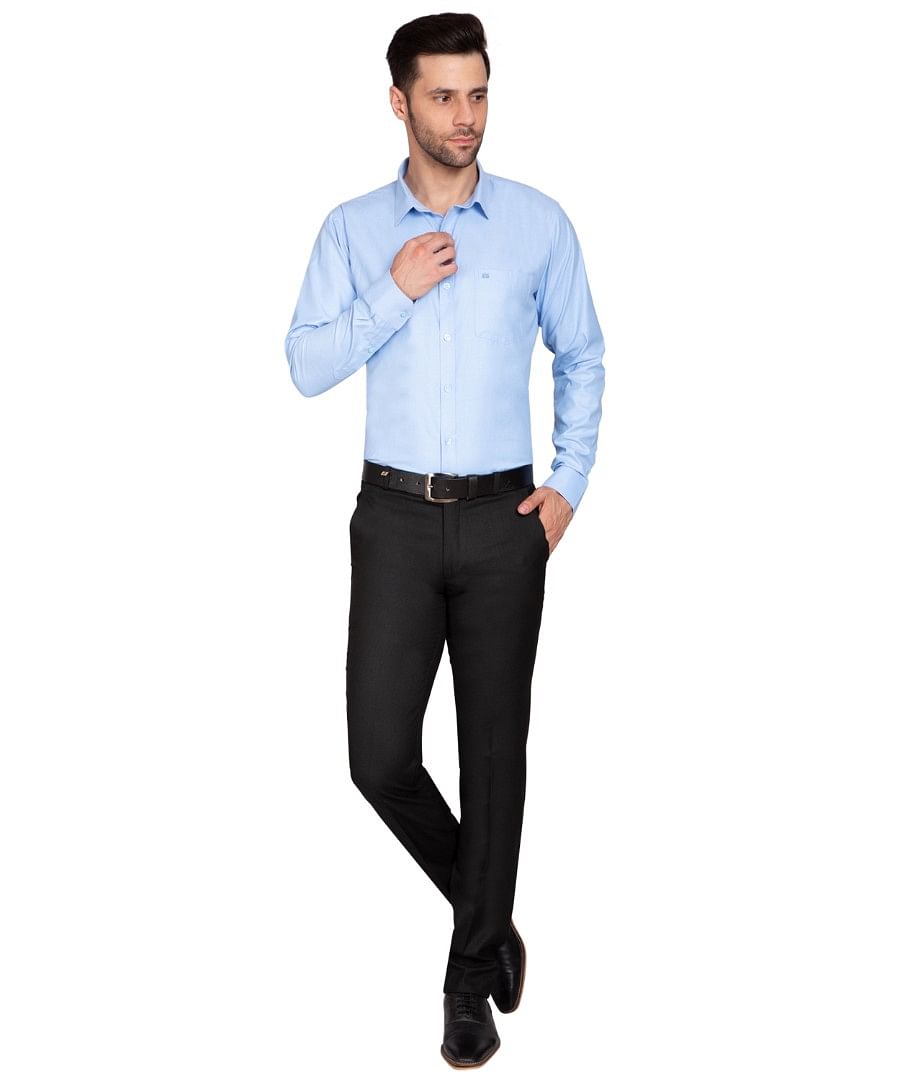 Authenzaa Men Formal Shirt ITFS006 Blue 