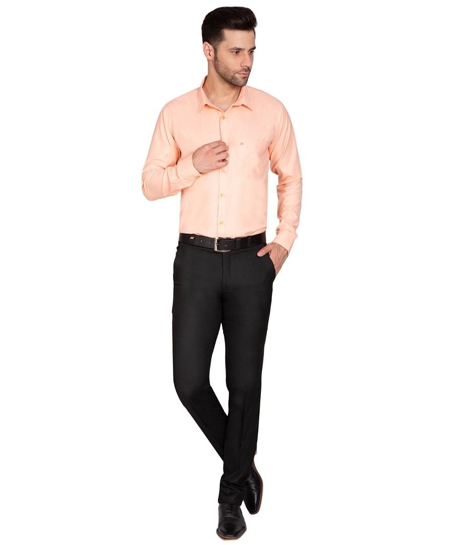 Authenzaa Men Formal Shirt ITFS006 Peach 