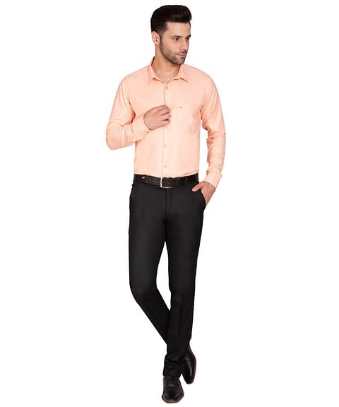 Authenzaa Men Formal Shirt ITFS006 Peach 