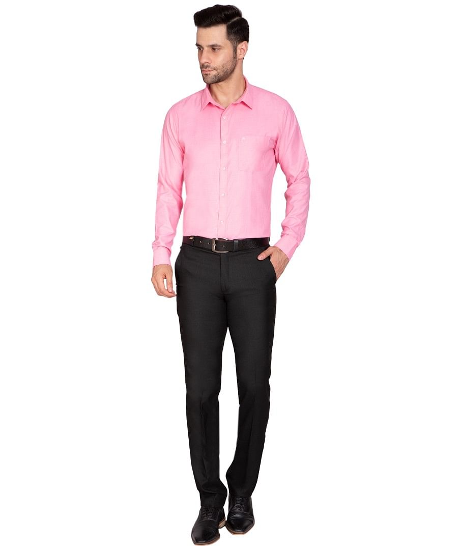 Authenzaa Men Formal Shirt ITFS006 Pink 