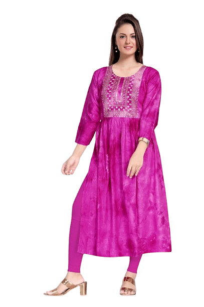Authenzaa Women Kurti SMCKT005 Dark Pink 