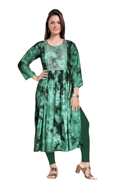Authenzaa Women Kurti SMCKT005 Green 