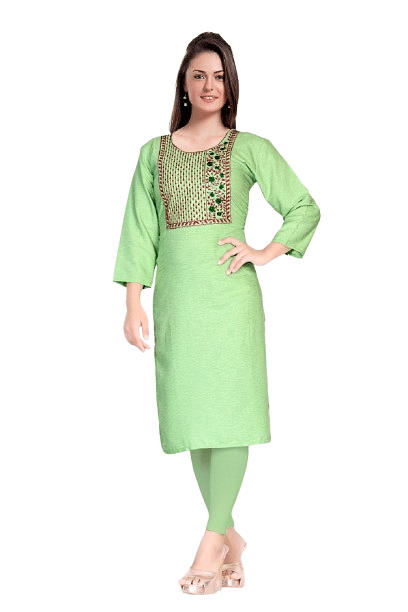 Authenzaa Women Kurti SMCKT008 Light Green 