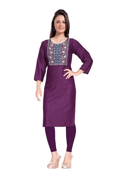 Authenzaa Women Kurti SMCKT008 Wine 