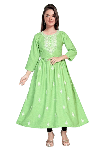Authenzaa Women Kurti SMCKT010 Light Green 
