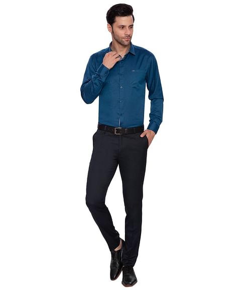 Authenzaa Men Formal Trouser 4SFF001 Blue 