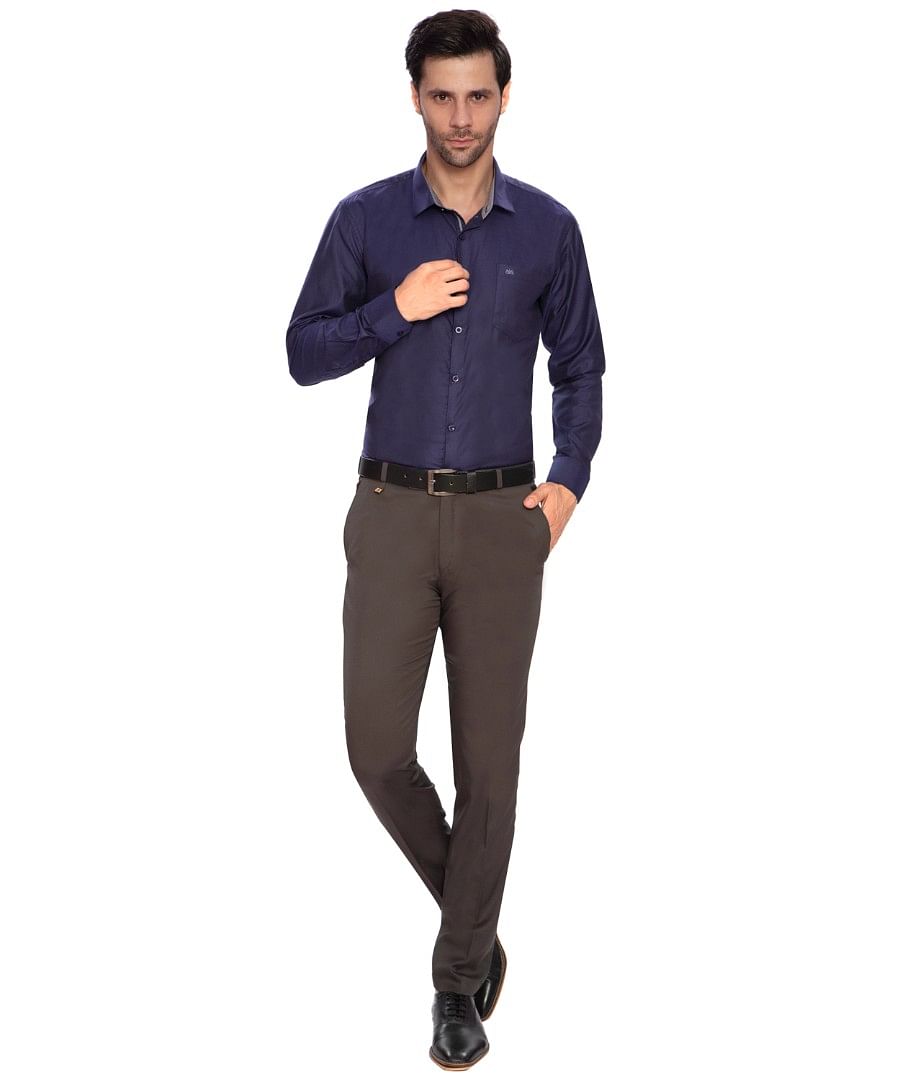 Authenzaa Men Formal Trouser 4SFF003 Olive Green 