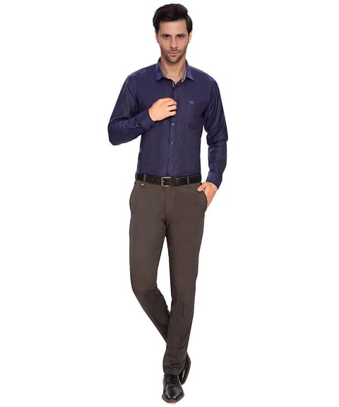 Authenzaa Men Formal Trouser 4SFF003 Olive Green 