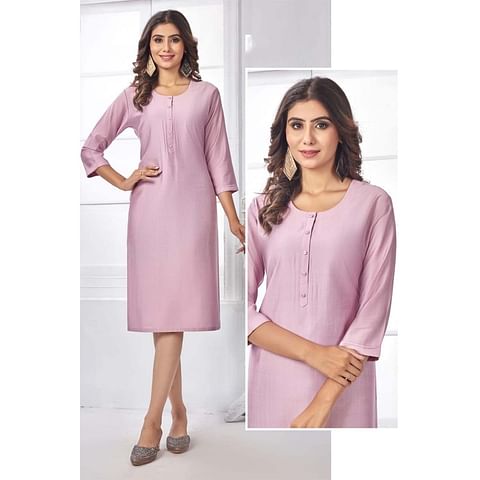 Authenzaa Women Kurti AFKT002 Lavender 