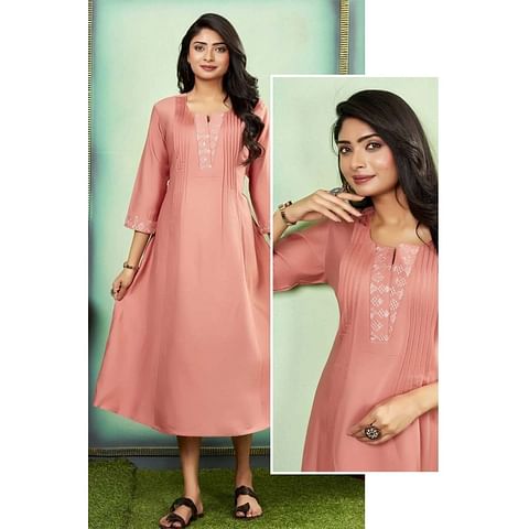 Authenzaa Women Kurti AFKT004 Brown 