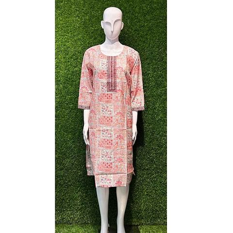Authenzaa Women Kurti ATKT021 Pink 