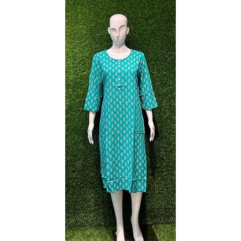 Authenzaa Women Kurti ATKT023 Light Rama 