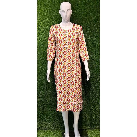 Authenzaa Women Kurti ATKT023 Rust 