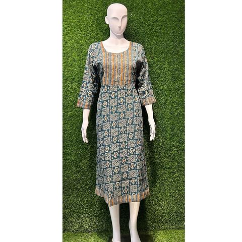 Authenzaa Women Kurti ATKT026 Rama 