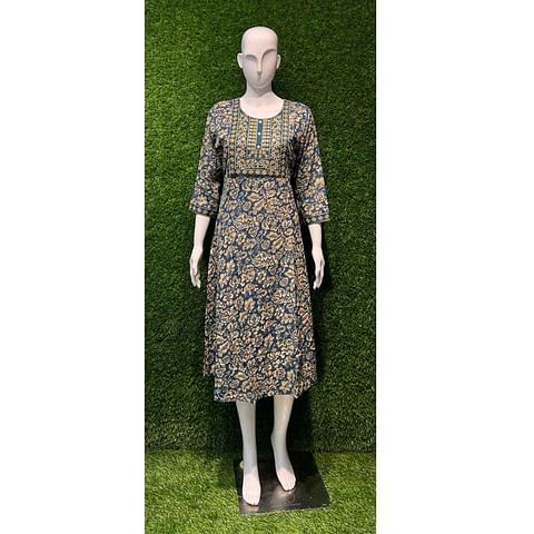 Authenzaa Women Kurti ATKT028 Denim 