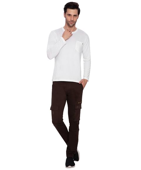 Authenzaa Men Cargo Pant 4SCP001 Coffee 