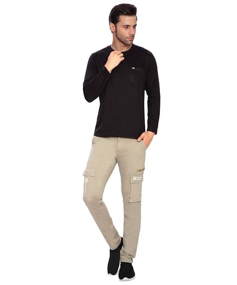 Authenzaa Men Cargo Pant 4SCP001 Light Grey 