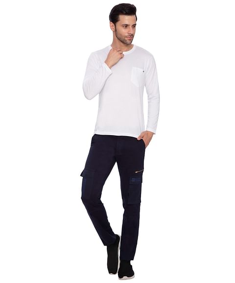 Authenzaa Men Cargo Pant 4SCP001 Navy Blue 