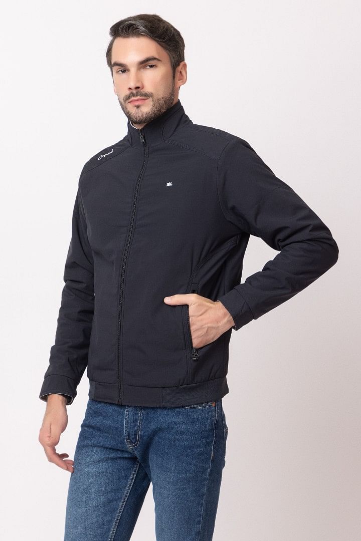 Authenzaa Men Winter Jacket MIFJ001 Dark Navy 