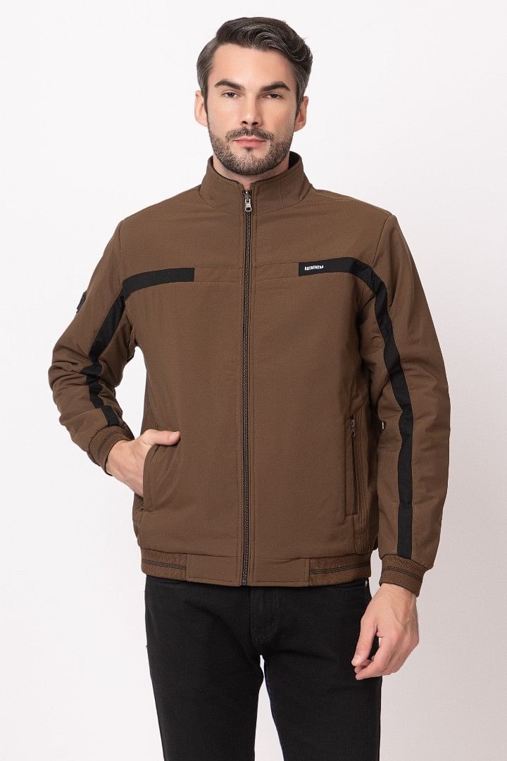 Authenzaa Men Winter Jacket MIFJ003 Brown 