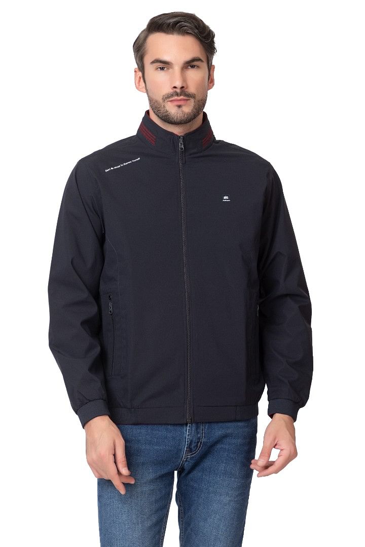 Authenzaa Men Light Weight Winter Jacket MILJ001 Navy 