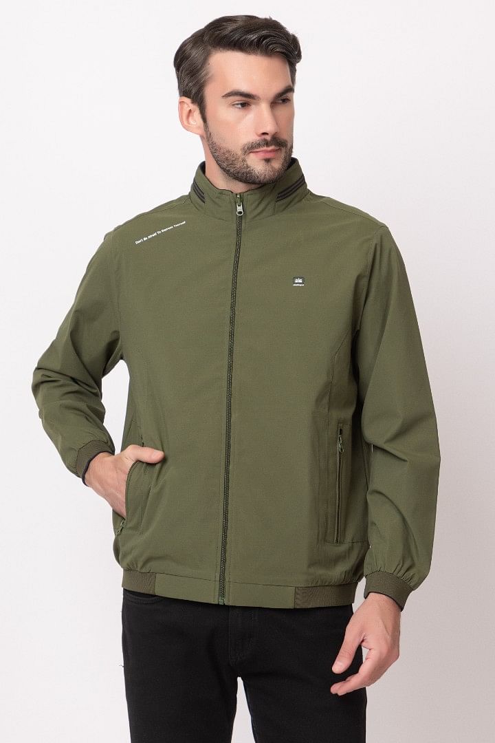 Authenzaa Men Light Weight Winter Jacket MILJ001 Green 