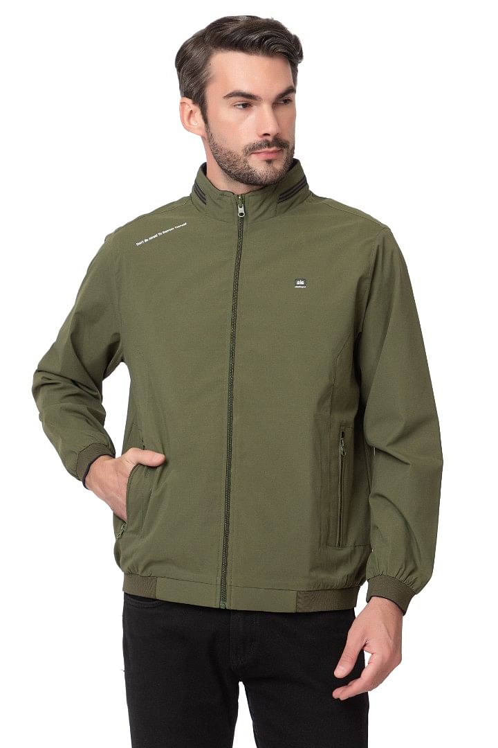 Authenzaa Men Light Weight Winter Jacket MILJ001 Green 