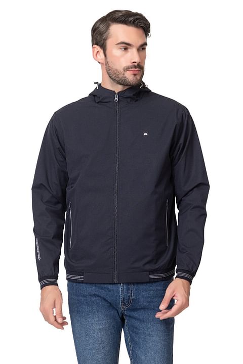 Authenzaa Men Light Weight Winter Jacket MILJ008 Navy 