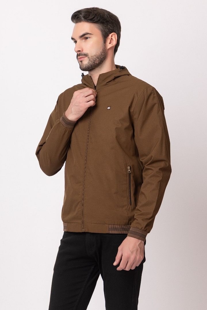 Authenzaa Men Light Weight Winter Jacket MILJ008 Tan 