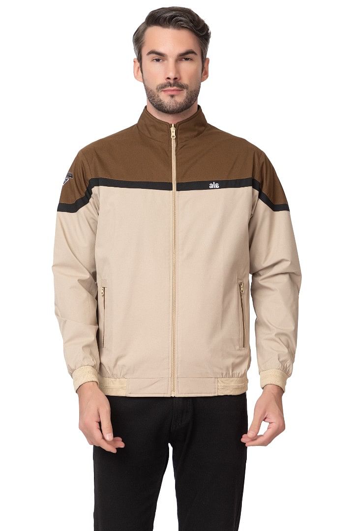 Authenzaa Men Light Weight Winter Jacket MILJ009 Cream 