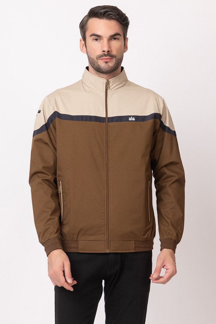 Authenzaa Men Light Weight Winter Jacket MILJ009 Tan 