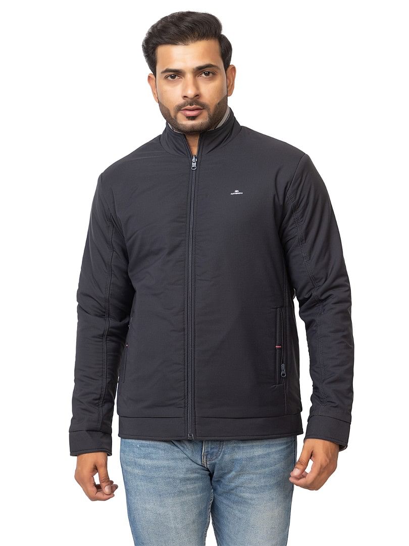 Authenzaa Men Winter Jacket MIFJ005 Dark Grey