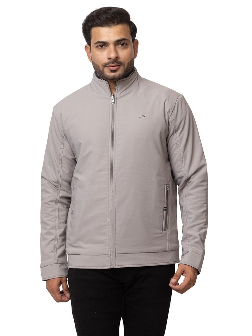 Authenzaa Men Winter Jacket MIFJ005 Light Grey