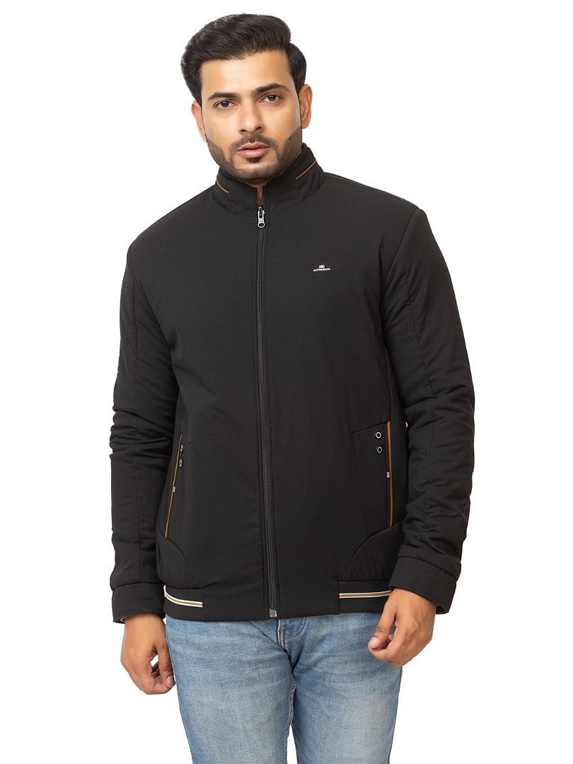 Authenzaa Men Winter Jacket MIFJ008 Black