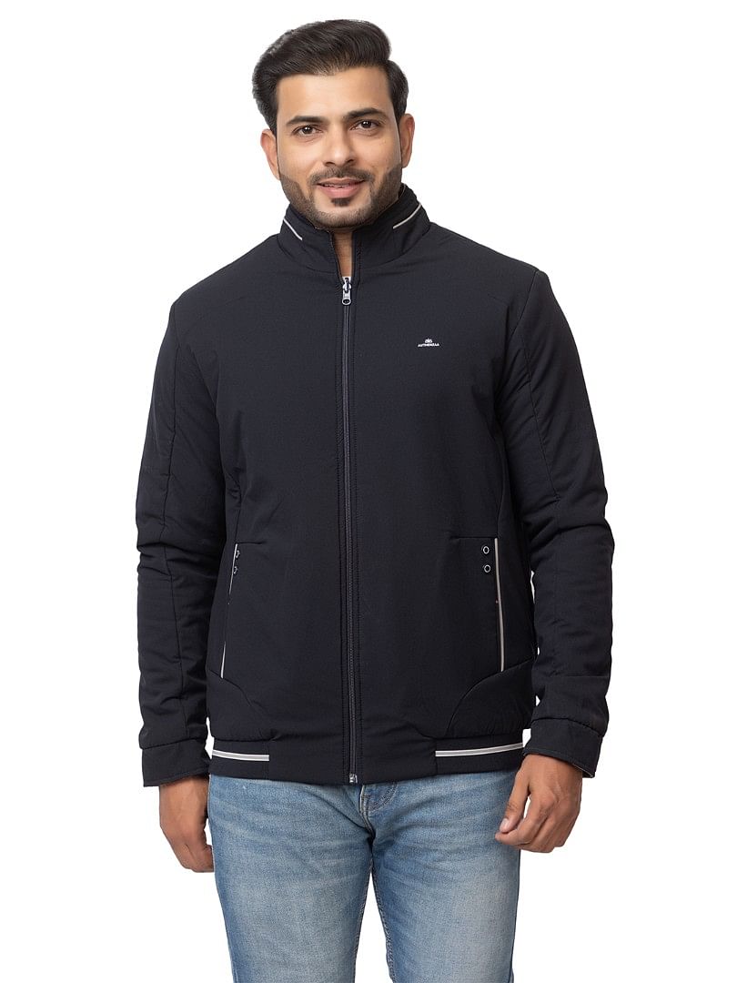 Authenzaa Men Winter Jacket MIFJ008  Dark Navy