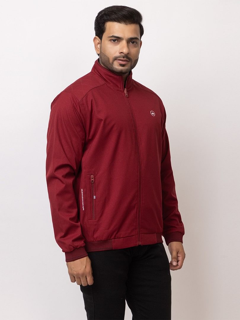 Authenzaa Men Light Weight Winter Jacket MILJ002 Maroon 