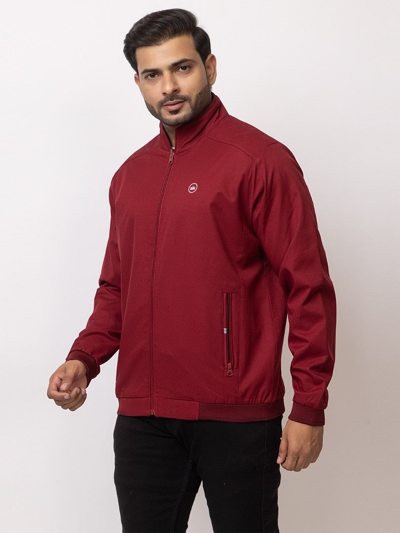 Authenzaa Men Light Weight Winter Jacket MILJ002 Maroon 