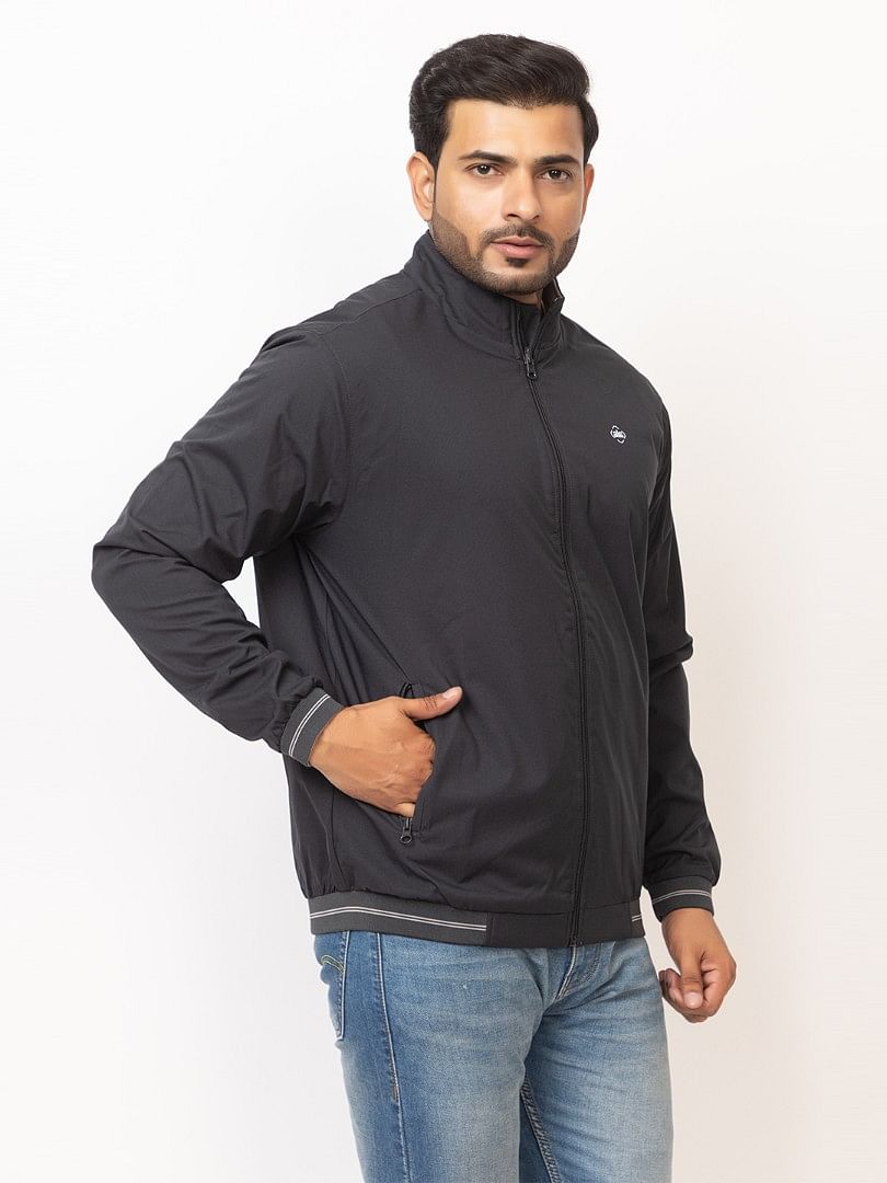 Men Light Weight Winter Jacket MILJ010 Dark Grey