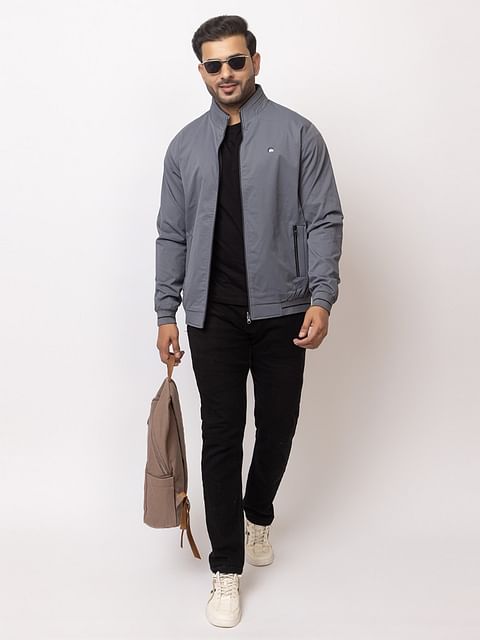Men Light Weight Winter Jacket MILJ011 Grey