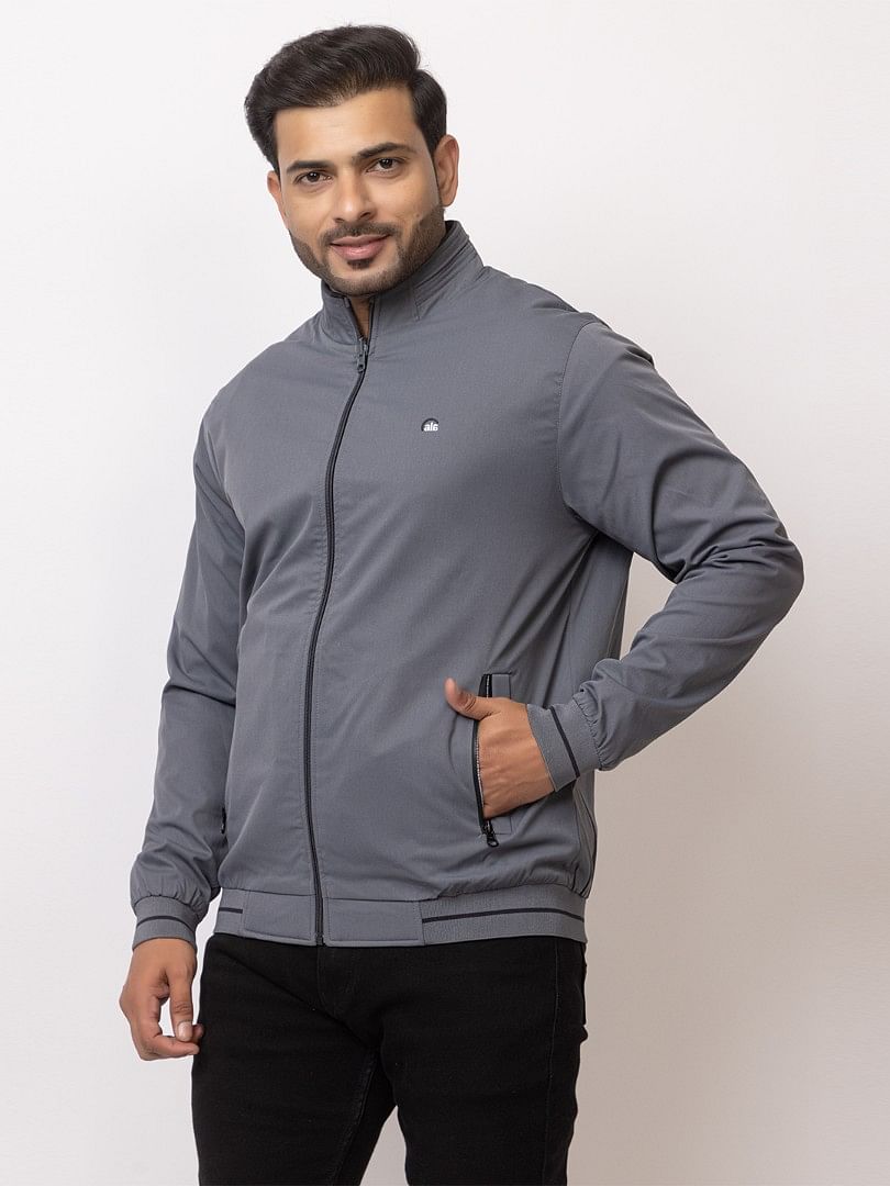 Men Light Weight Winter Jacket MILJ011 GREY