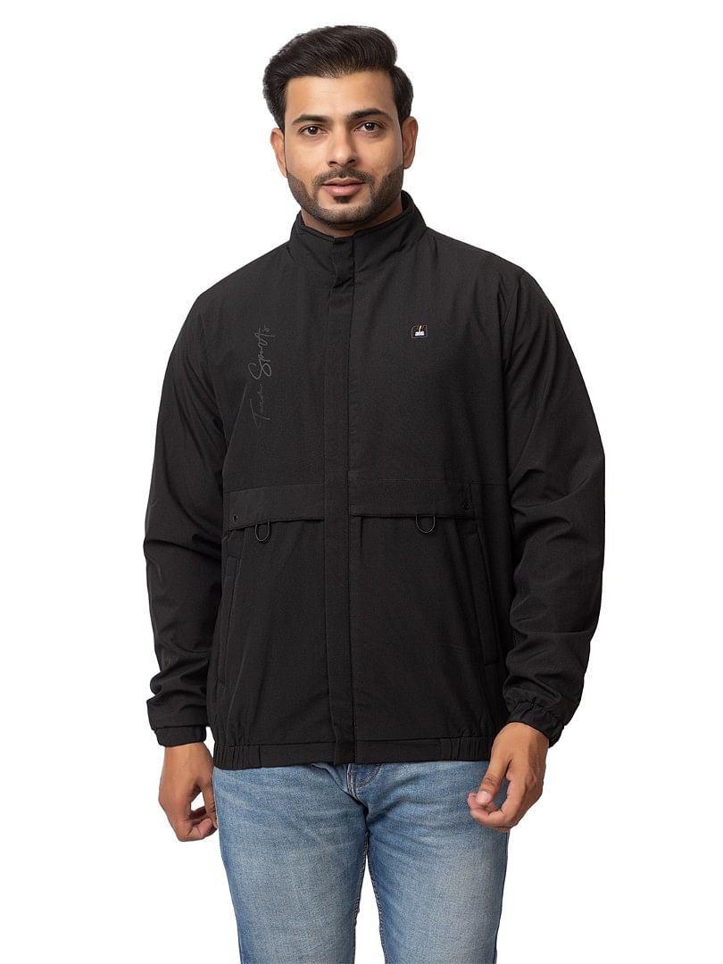 Men Light Weight Winter Jacket MILJ022  BLACK