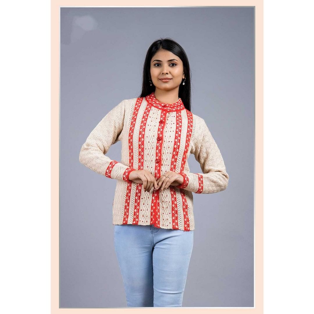 Authenzaa Women Cardigan WCMC001 Beige 