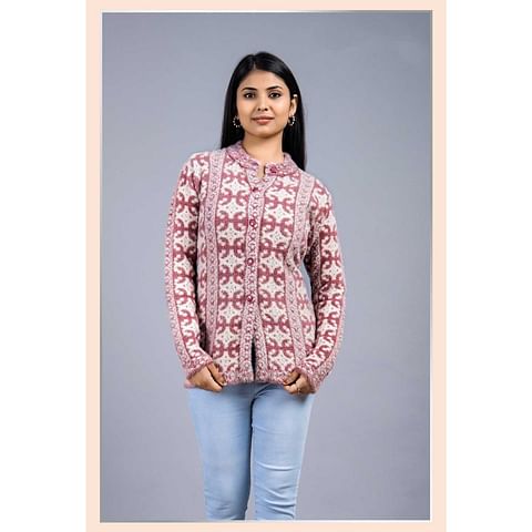 Authenzaa Women Cardigan WCMC002 Purple 